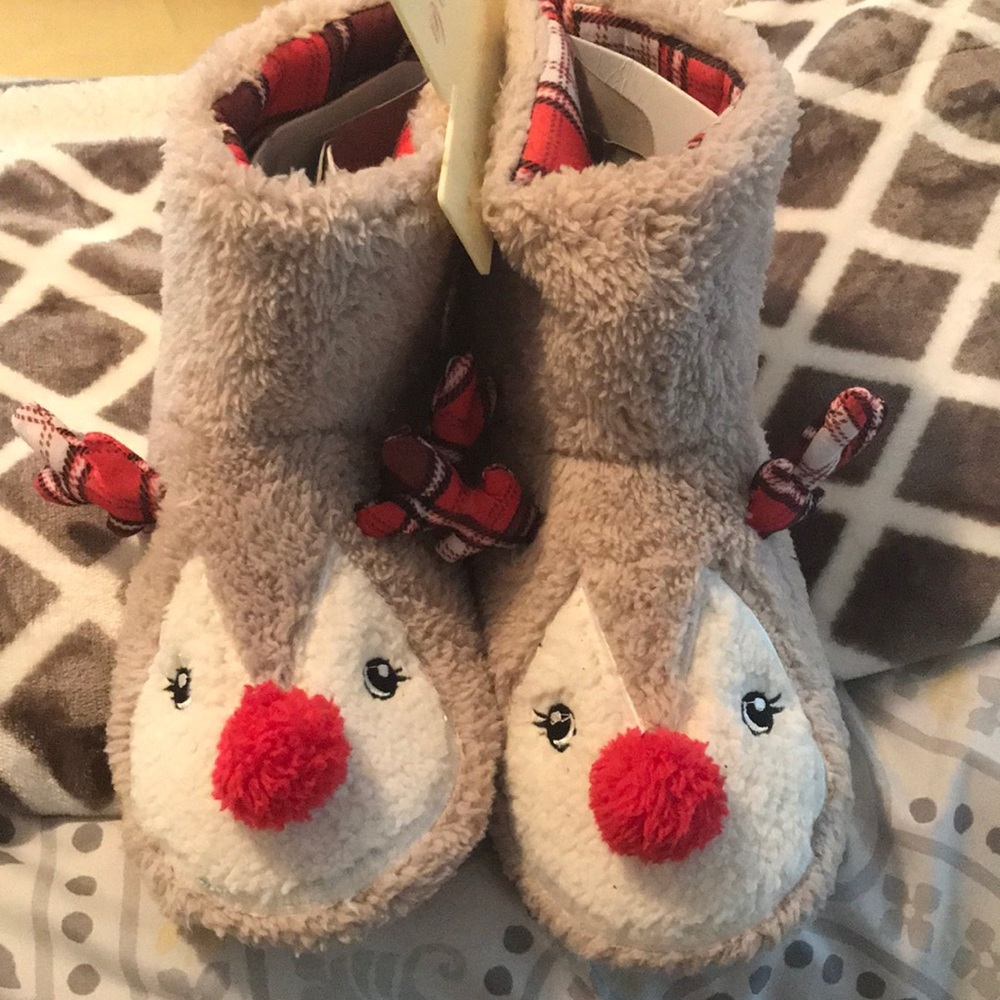 Reindeer slipper boots
